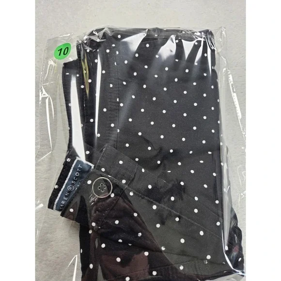 Karen Scott Woman 16W Black Polka Dot Skort Skirt Shorts Plus Size Summer - Picture 8 of 8